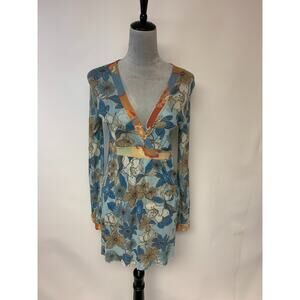 Sweet Pea by Stacy Frati Dress Fairy Whimsical Floral Romantic Mesh Mini Size M